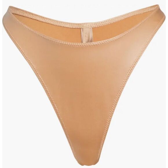 SKIMS Wet Jersey Dipped Thong | Sienna sz L - Picture 6 of 6
